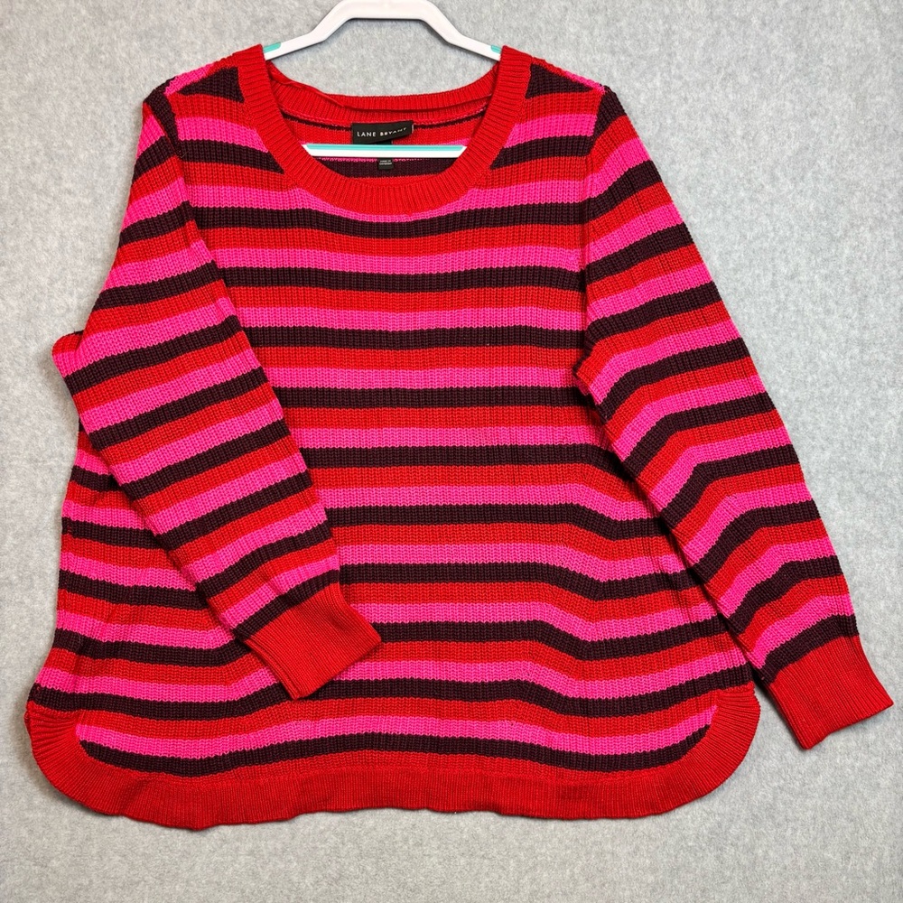 Lane Bryant Striped‎ Scoop Neck Sweater 18/20